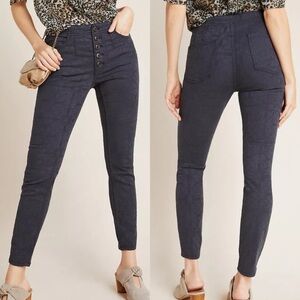 PILCRO AND THE LETTERPRESS Anthropologie High-Rise Jacquard Skinny Jean sz 29